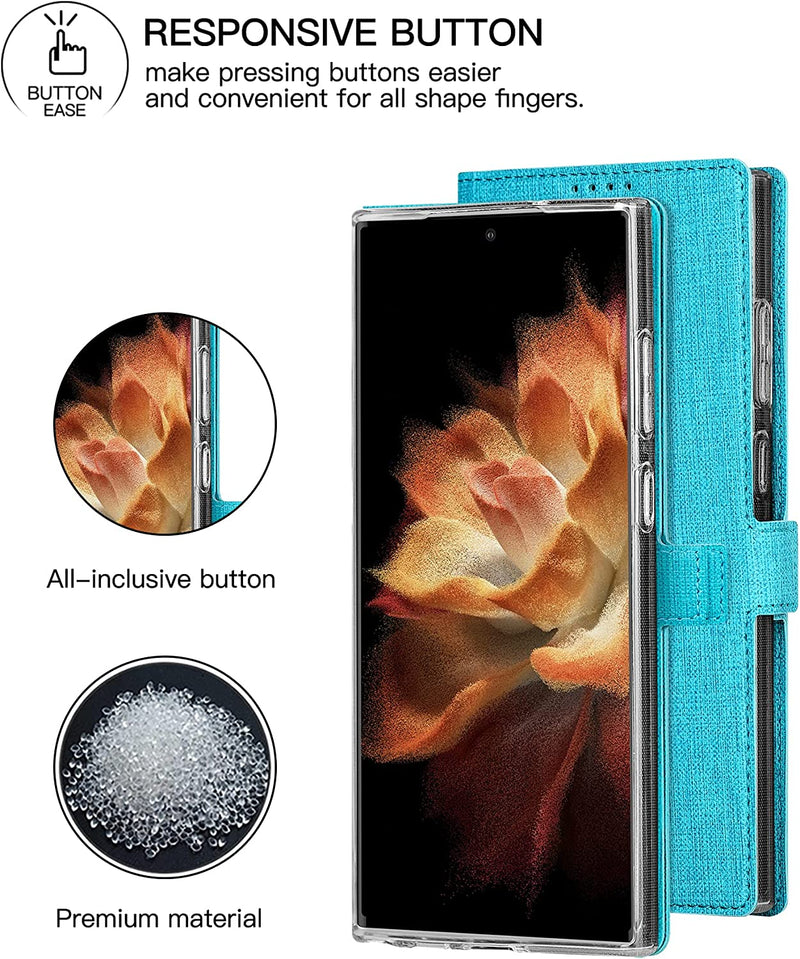 Galaxy S23 Ultra Flip Folio Slim Premium Wallet Case - Gorilla Cases