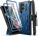 Galaxy S23 Ultra Full - Body Dual Layer Rugged Belt - Clip Kickstand Case
