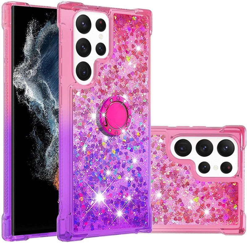 Galaxy S23 Ultra Gradient Quicksand Glitter Bling Case - Gorilla Cases