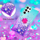 Galaxy S23 Ultra Gradient Quicksand Glitter Bling Liquid Case