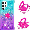 Galaxy S23 Ultra Gradient Quicksand Glitter Bling Liquid Case