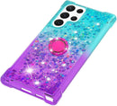 Galaxy S23 Ultra Gradient Quicksand Glitter Bling Liquid Case