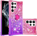 Galaxy S23 Ultra Gradient Quicksand Glitter Bling Liquid Case