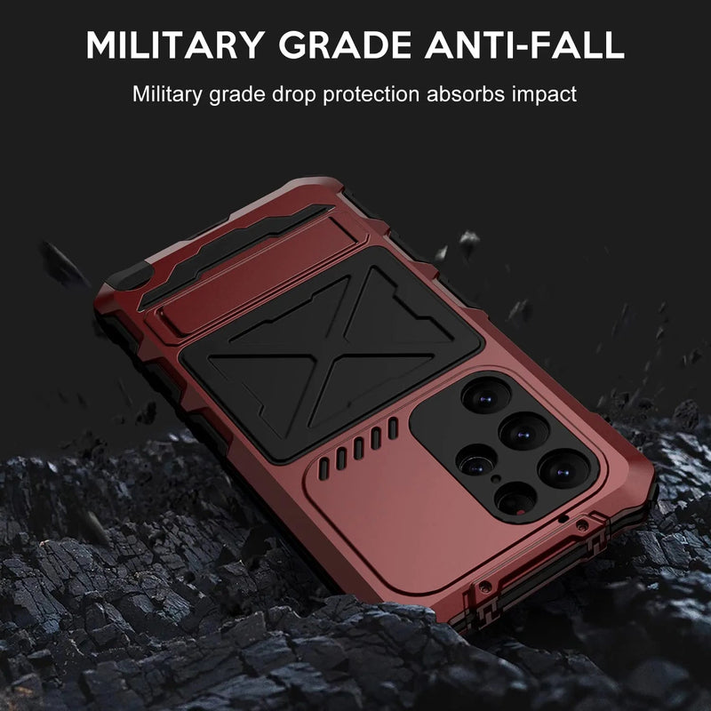 Galaxy S23 Ultra Metal Dustproof Military Case - Gorilla Cases