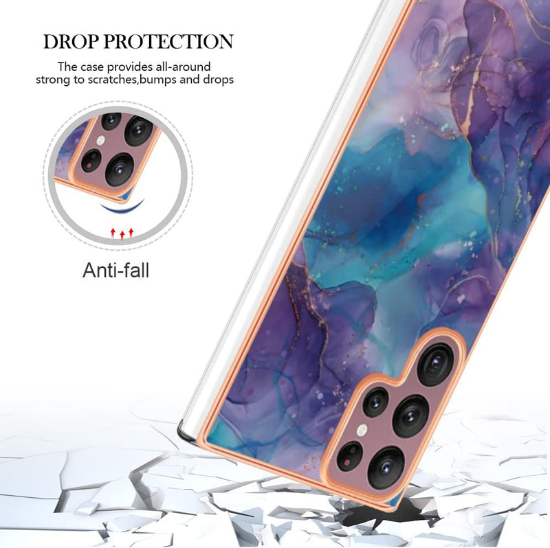 Galaxy S23 Ultra Phone Marble Pattern Slim Womens case - Gorilla Cases