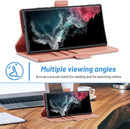 Galaxy S23 Ultra Wallet Leather Credit Card Holder Magnetic Kickstand Case