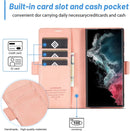 Galaxy S23 Ultra Wallet Leather Credit Card Holder Magnetic Kickstand Case