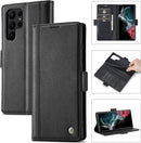 Galaxy S23 Ultra Wallet Leather Credit Card Holder Magnetic Kickstand Case
