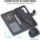Galaxy S23 Wallet Magnetic Flip Folio Leather Case