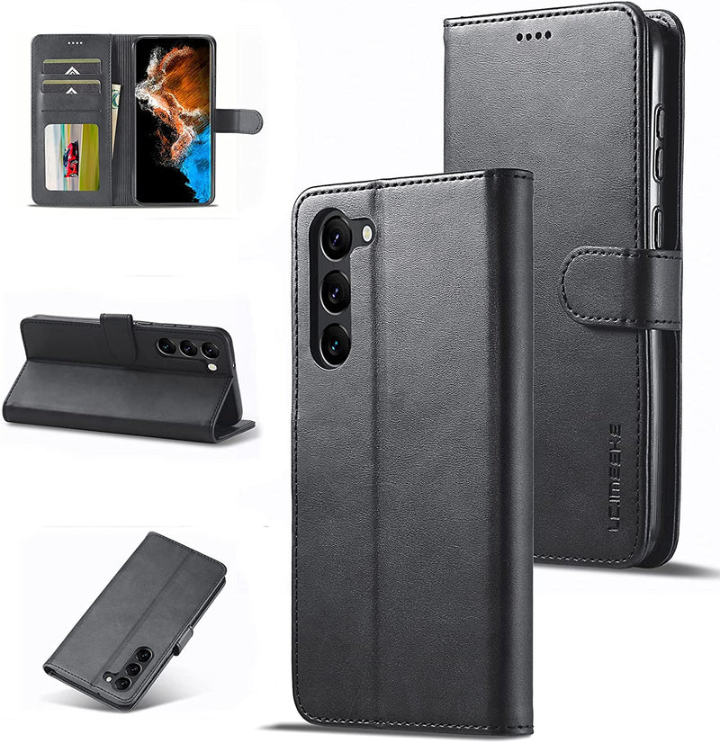 Galaxy S23 Wallet Magnetic Flip Folio Leather Case - Gorilla Cases