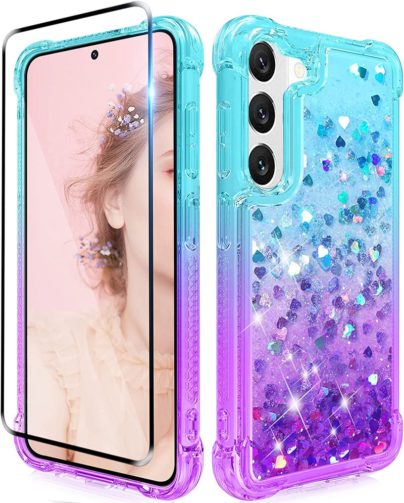 Galaxy S23 Womens Cute Glitter Quicksand Case - Gorilla Cases