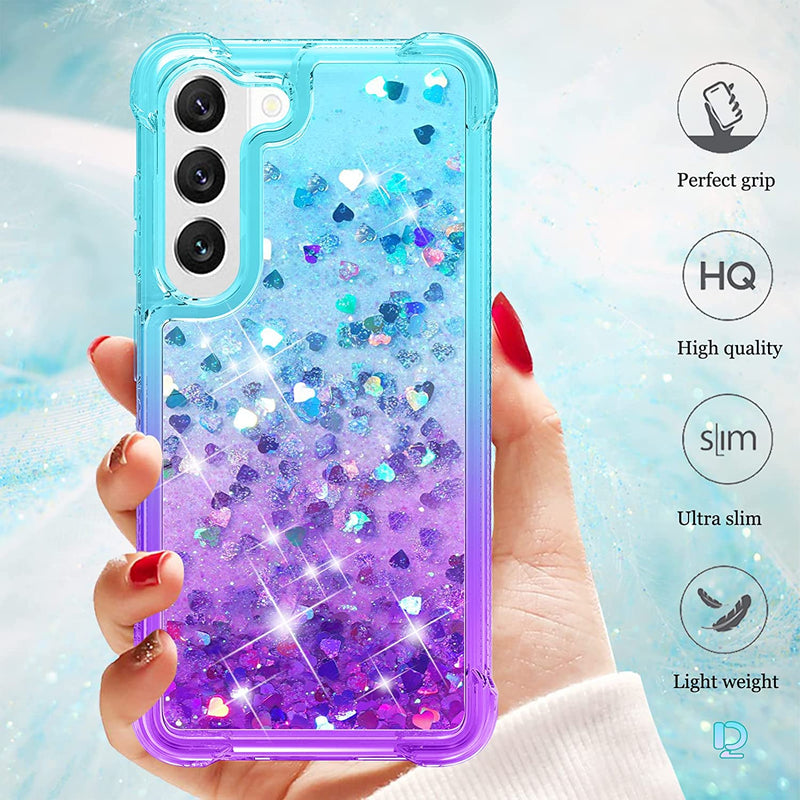 Galaxy S23 Womens Cute Glitter Quicksand Case - Gorilla Cases