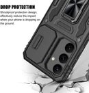 Galaxy S24 Shockproof Sliding Camera Ring Case