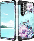 Galaxy S24 Ultra Heavy Duty Shockproof Full Protection Flower Case