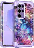 Galaxy S24 Ultra Heavy Duty Shockproof Full Protection Flower Case