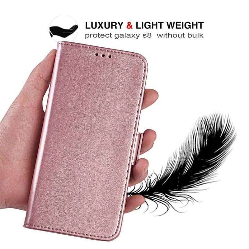 Galaxy S8 Plus Wallet Case Pink Luxury Leather Protective Case - Gorilla Cases