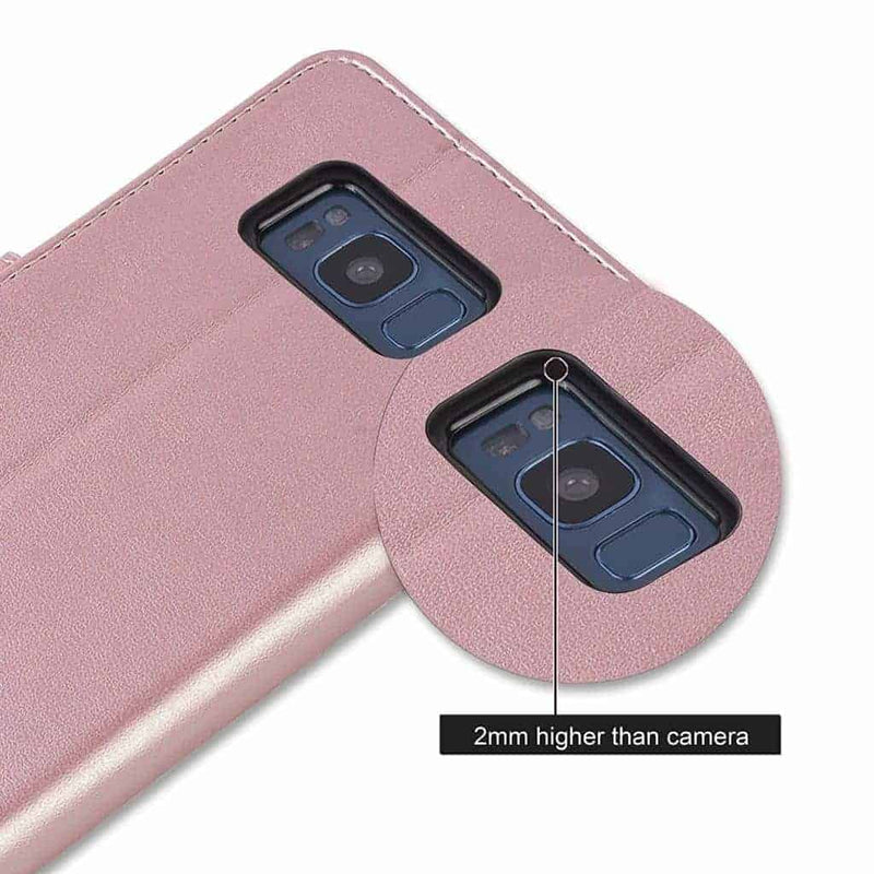 Galaxy S8 Plus Wallet Case Pink Luxury Leather Protective Case - Gorilla Cases