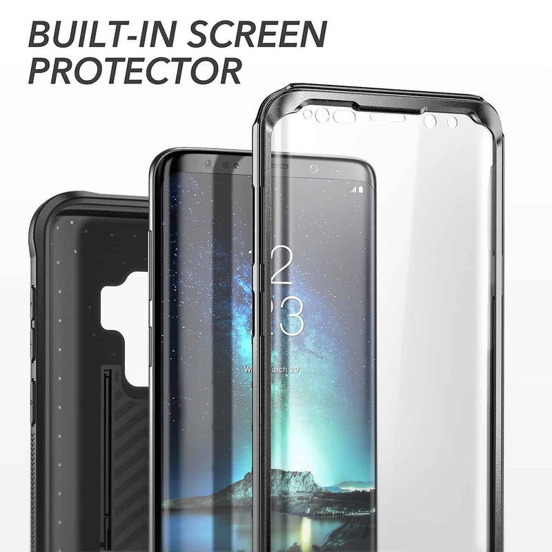 Galaxy S9 Plus Case, Heavy Duty Protection with Built-in Kickstand Black - Gorilla Cases