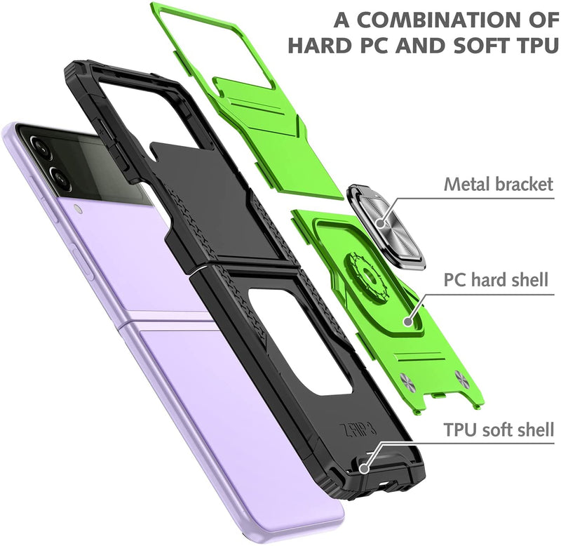 Galaxy Z Flip 3 Ring Case | Heavy Duty Magnetic Car Galaxy Z Flip 3 Case - Gorilla Cases