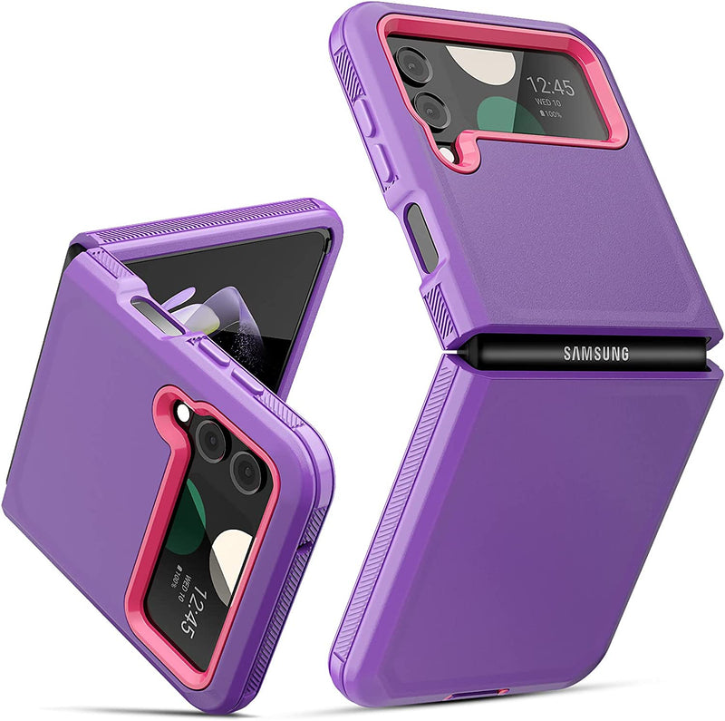 Galaxy Z Flip 4 Case Drop Protection Bumper Cover Flip Phone Case Purple - Gorilla Cases