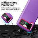 Galaxy Z Flip 4 Case Drop Protection Bumper Cover Flip Phone Case Purple