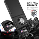 Galaxy Z Flip 4 Case Ring Stand Tempered Glass Camera Protector Case (Clear)