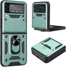 Galaxy Z Flip 4 Case with Kickstand, Samsung Z Flip 4 Case Heavy Duty Purple