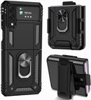 Galaxy Z Flip 4 Case with Kickstand, Samsung Z Flip 4 Case Heavy Duty Purple