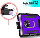 Galaxy Z Flip 4 Case with Kickstand, Samsung Z Flip 4 Case Heavy Duty Purple