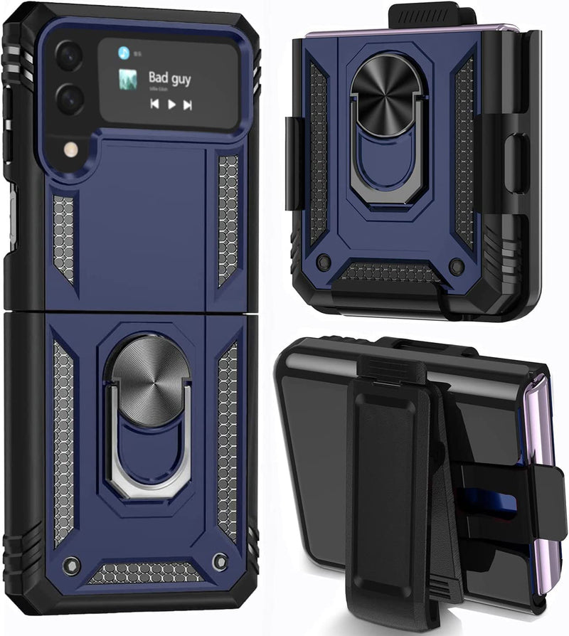 Galaxy Z Flip 4 Case with Kickstand, Samsung Z Flip 4 Case Heavy Duty Purple - Gorilla Cases