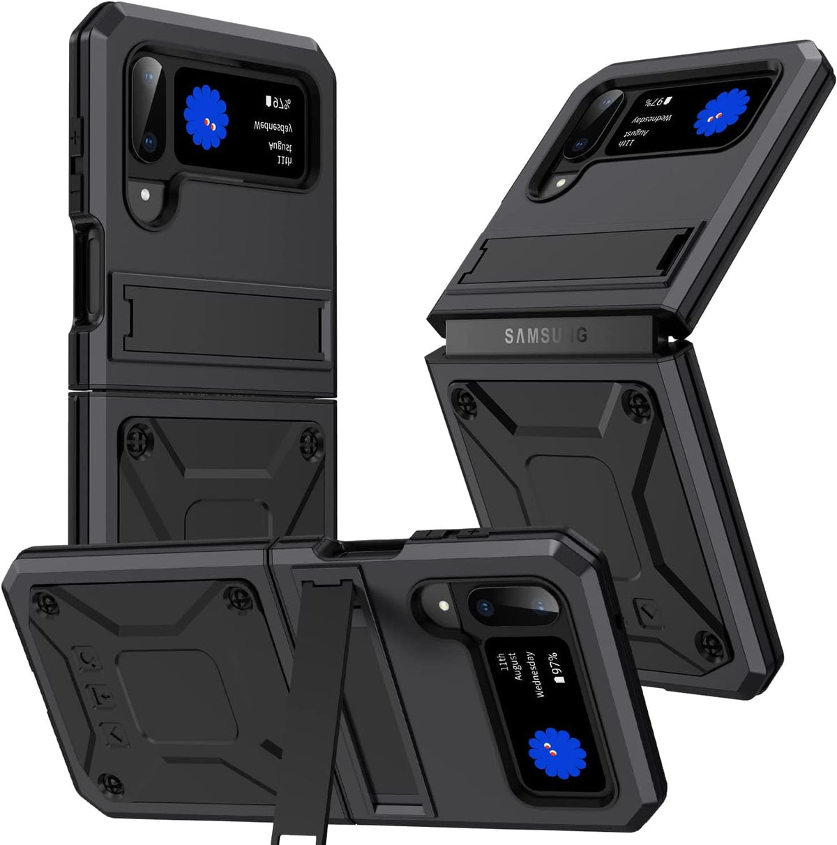 Galaxy Z Flip 4 Metal Case with Kickstand
