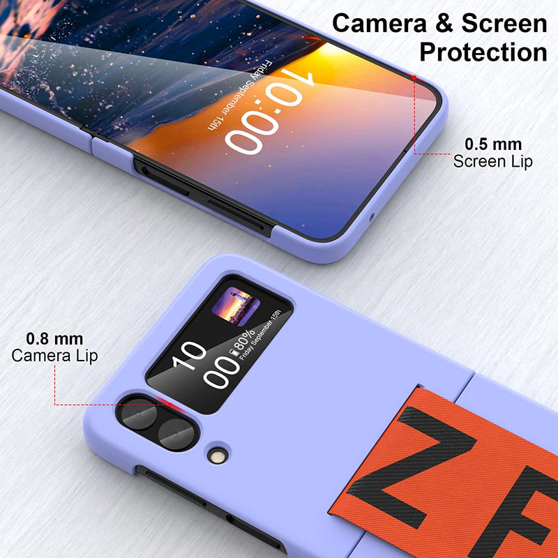 Galaxy Z Flip 4 Phone Case Silicone Protective Cover -Purple - Gorilla Cases