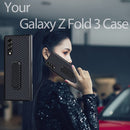 Galaxy Z Fold 3 Carbon Fiber Protection Leather Case Round