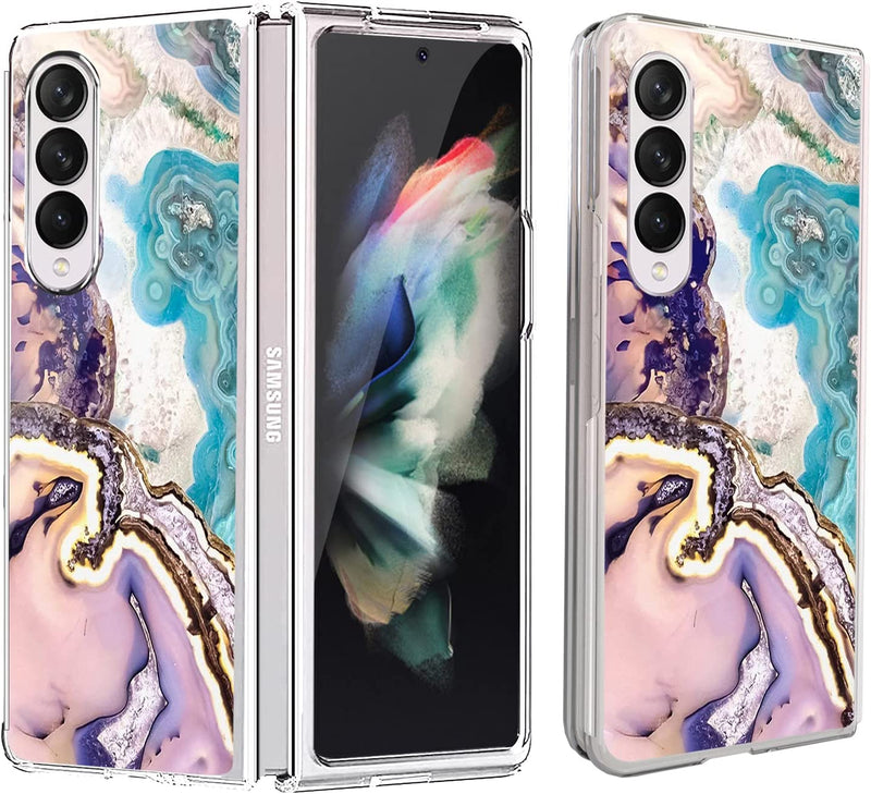 Galaxy Z Fold 4 5G Case, Colorful Marble Anti-Yellowing Premium Protective Case - Gorilla Cases