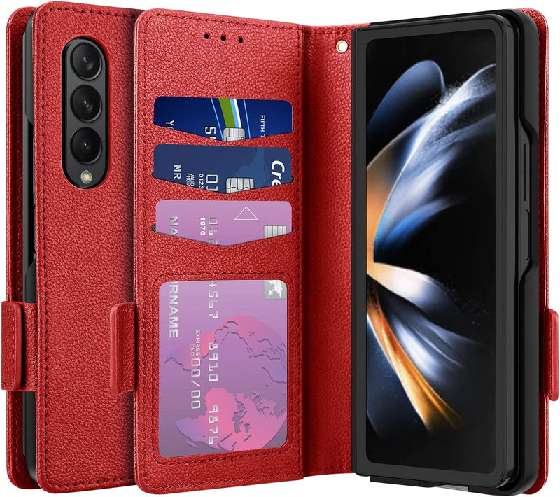 Galaxy Z Fold 4 5G Case, Z Fold 4 Case Wallet Phone Cover Black - Gorilla Cases