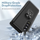 Galaxy Z Fold 4 Case Hinge Protection & Screen Protector Fiber Black