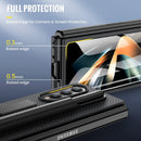 Galaxy Z Fold 4 Case, Samsung Z Fold 4 Case Screen Protector & S Pen Carbon Fiber Black