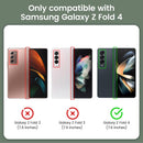 Galaxy Z Fold 4 Case, Samsung Z Fold 4 Case Screen Protector & S Pen Carbon Fiber Black