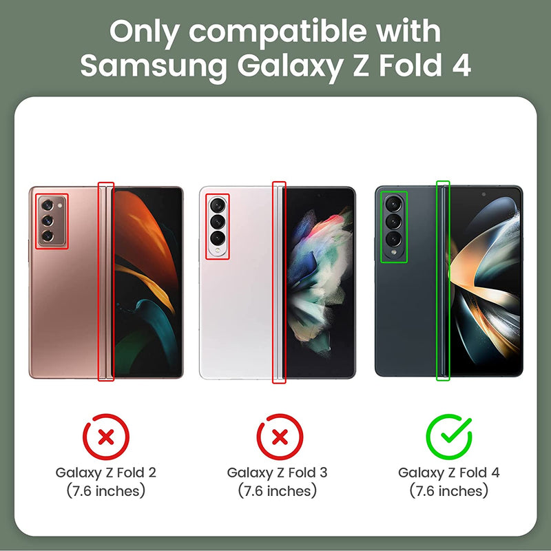 Galaxy Z Fold 4 Case, Samsung Z Fold 4 Case Screen Protector & S Pen Carbon Fiber Black - Gorilla Cases