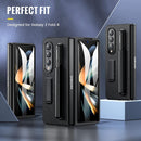 Galaxy Z Fold 4 Case, Samsung Z Fold 4 Case Screen Protector & S Pen Carbon Fiber Black