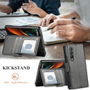 Galaxy Z Fold 4 Wallet Case S Pen Holder & Card Holder, Z Fold 4 Case (Black)