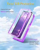 Galaxy Z Fold 5 Kickstand Magnetic Marble Case 7.6 inch Purple