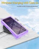 Galaxy Z Fold 5 Kickstand Magnetic Marble Case 7.6 inch Purple