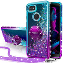 Google Pixel 3 XL Liquid Glitter Bling Sparkle Case with Kickstand