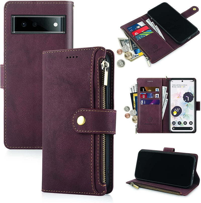 Google Pixel 6 Pro Luxury PU Leather Wallet Case - Gorilla Cases