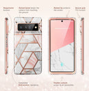 Google Pixel 6 Pro Marble Case | Stylish Protective Case with Built - in Screen Protector