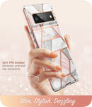 Google Pixel 6 Pro Marble Case | Stylish Protective Case with Built - in Screen Protector