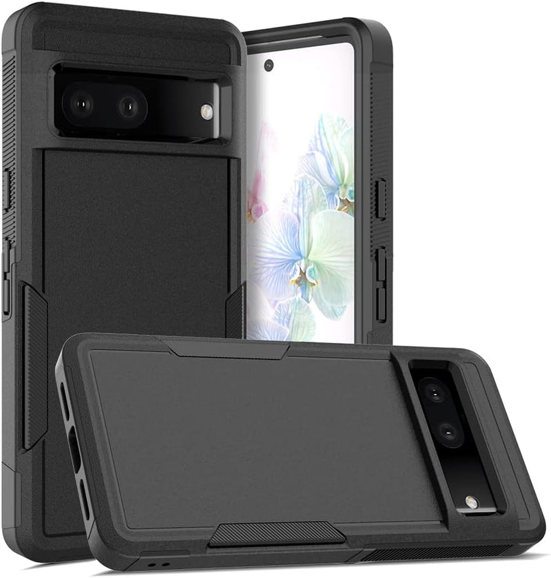 Google Pixel 7 5G, Bisbkrar Commuter Phone Case Black - Gorilla Cases