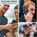 Google Pixel 7 Case Slide Camera Cover Screen Protector Protective Cover - Black