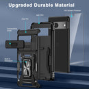 Google Pixel 7 Case Slide Camera Cover Screen Protector Protective Cover - Black